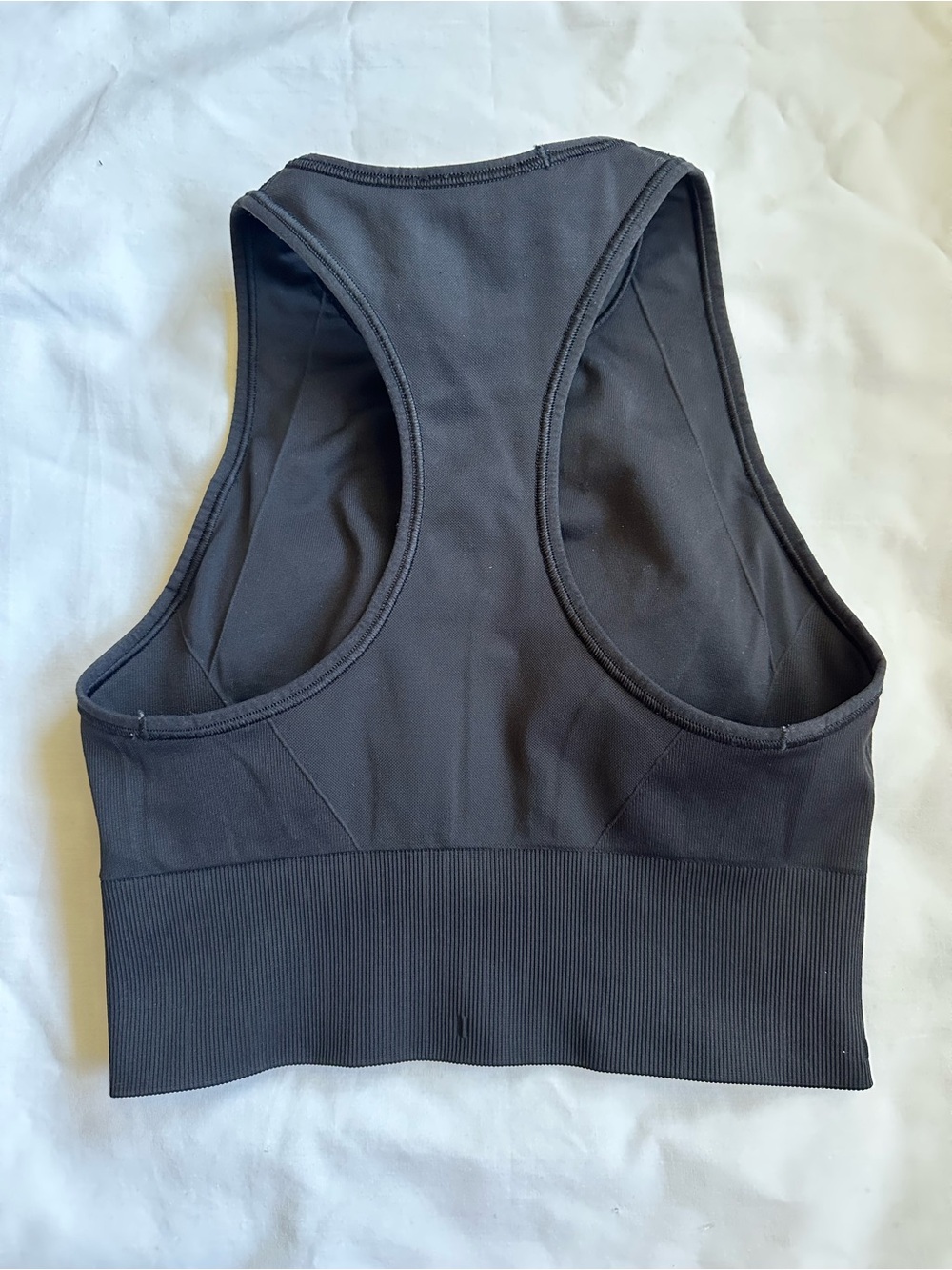 Lululemon Black High-Neck Long Line Sports Bra Cropped bra tank Ebb to TrainSz 4 - Picture 6 of 10
